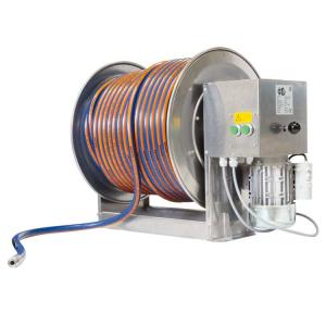 AVVOLGITUBO CON E-DRIVE E NUMEROSI ACCESSORI PER LA PULIZIA DELLE FOGNATURE